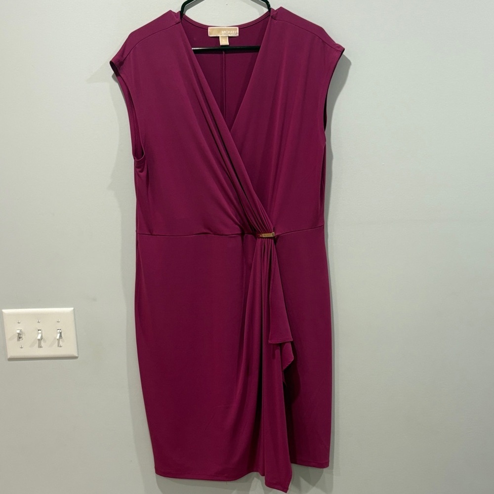 MICHAEL Michael Kors Asymmetrical Plum Dress